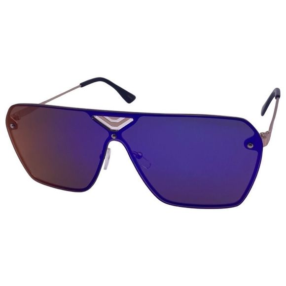 E2-5: GOLD/PURPLE Single Piece Lens Sunglasses - Picture 3 of 4